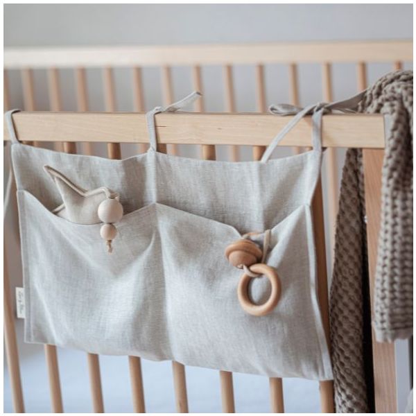 Lit bébé évolutif Basic 70 x 140 cm - Hêtre / Cachemire