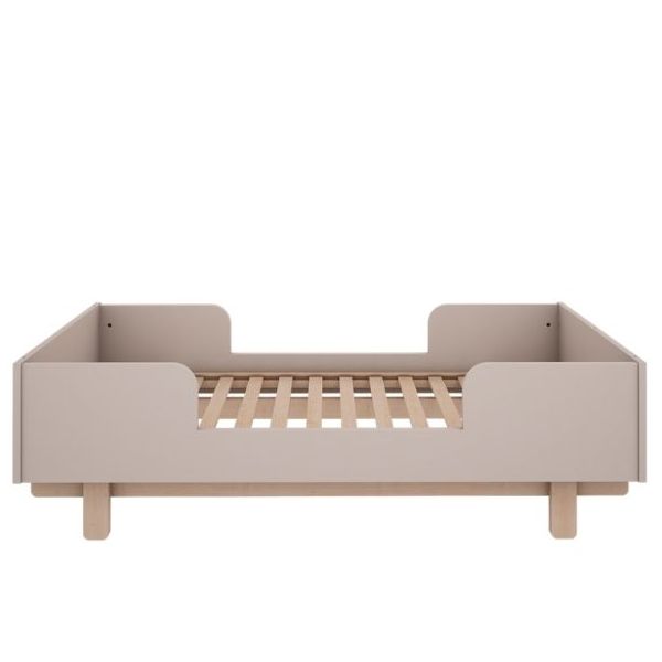 Lit bébé évolutif Basic 70 x 140 cm - Hêtre / Cachemire