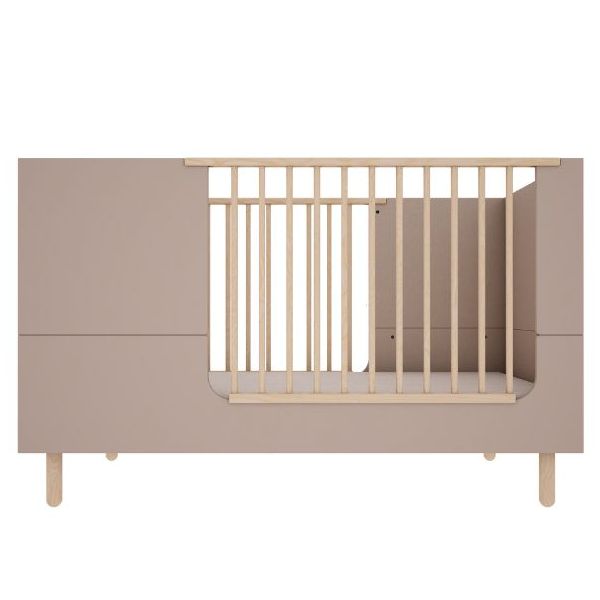 Basic Convertible Crib 70 x 140 cm - Beech / Truffle