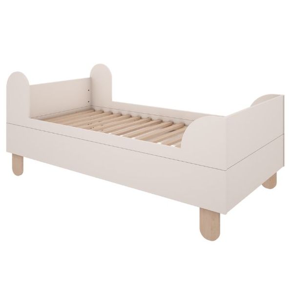 Lit junior Basic 80 x 160 cm - Hêtre / Blanc