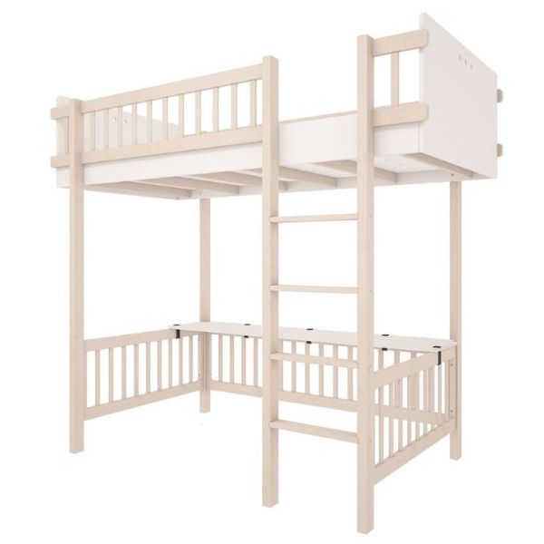 Desk Top for Basic Loft Bed 90 x 200 cm - Beech / White