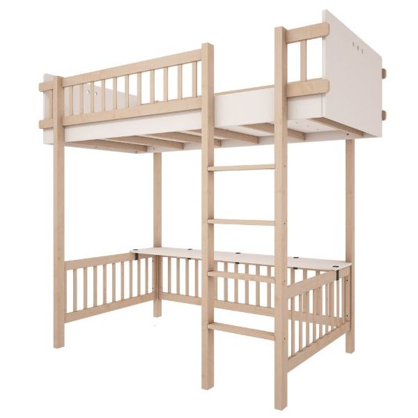 Desk Top for Basic Loft Bed 90 x 200 cm - Beech / White