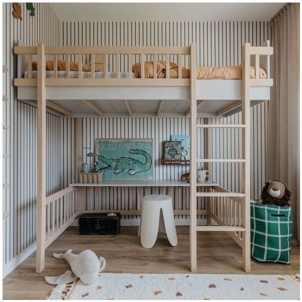 Desk Top for Basic Loft Bed 90 x 200 cm - Beech / Cashmere
