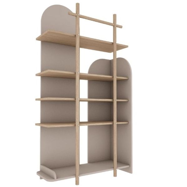 Bloom Narrow Bookcase - Oak / Cashmere