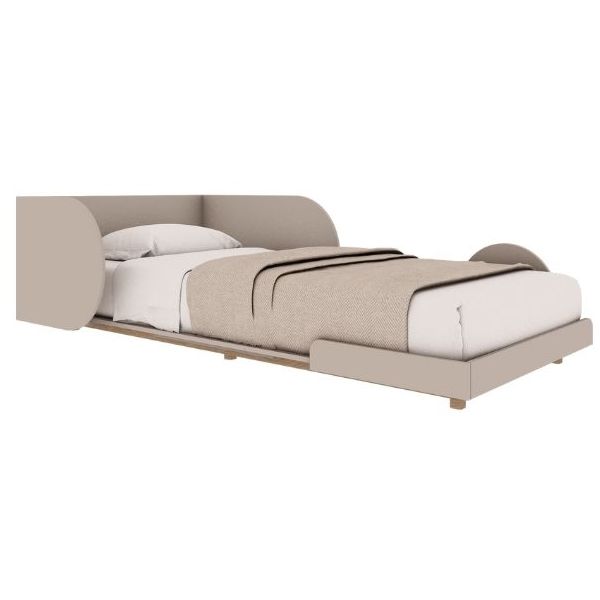Bloom Convertible Single Bed 90 x 160/200 cm - Oak / Cashmere