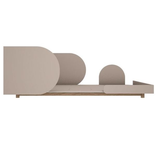Bloom Convertible Single Bed 90 x 160/200 cm - Oak / Cashmere