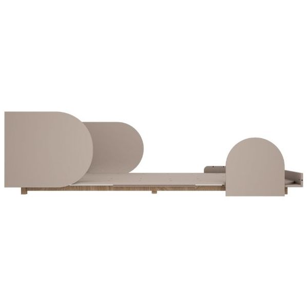 Bloom Convertible Single Bed 90 x 160/200 cm - Oak / Cashmere