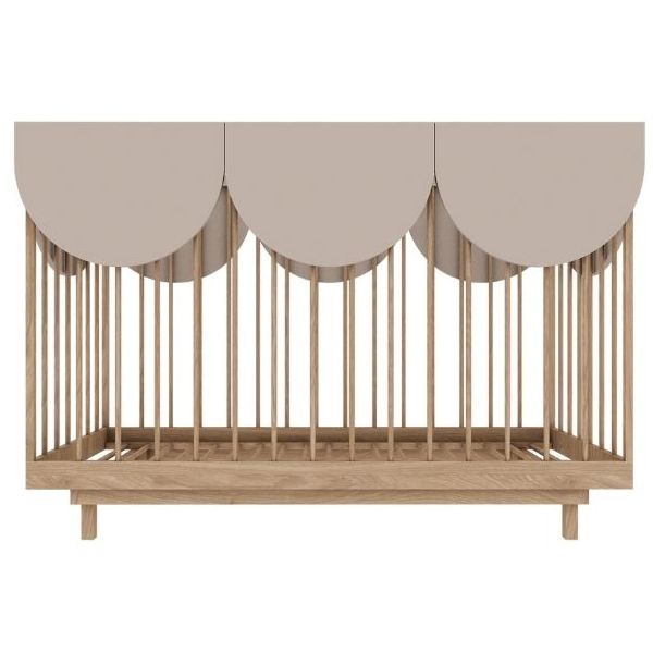 Bloom Convertible Crib 70 x 140 cm - Oak / Cashmere