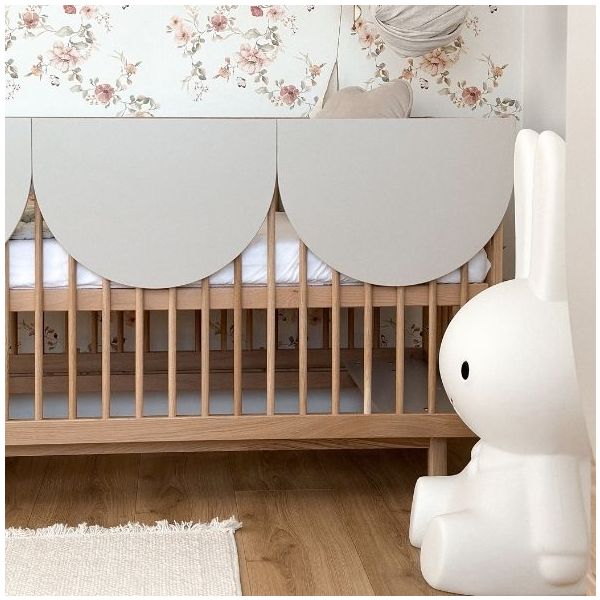 Bloom Convertible Crib 70 x 140 cm - Oak / Cashmere