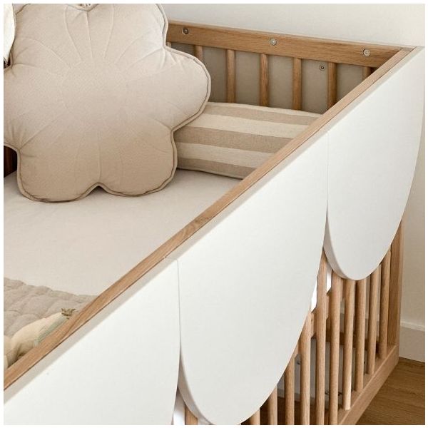 Bloom Convertible Crib 70 x 140 cm - Oak / Cashmere