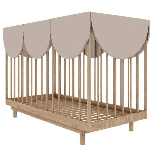 Bloom Convertible Crib 70 x 140 cm - Oak / Cashmere
