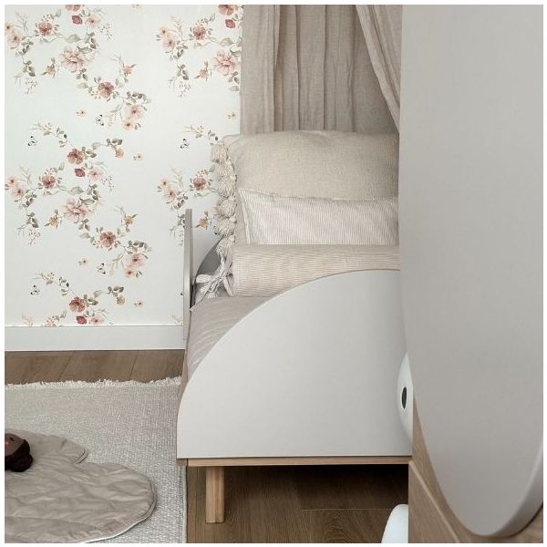 Bloom Convertible Crib 70 x 140 cm - Oak / Cashmere