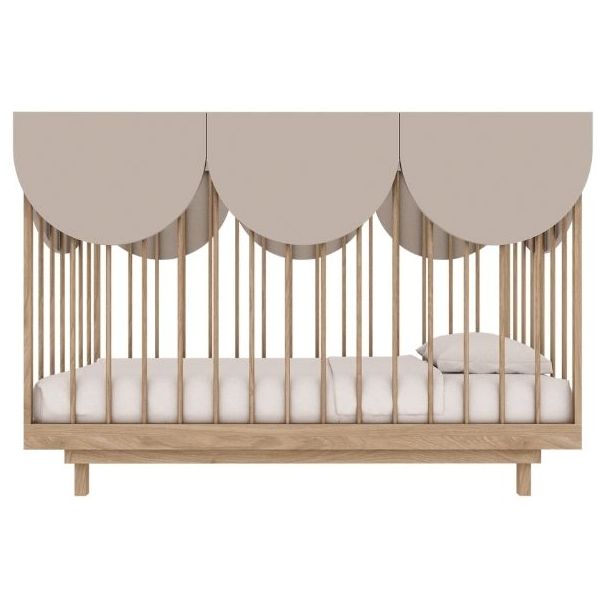 Bloom Convertible Crib 70 x 140 cm - Oak / Cashmere