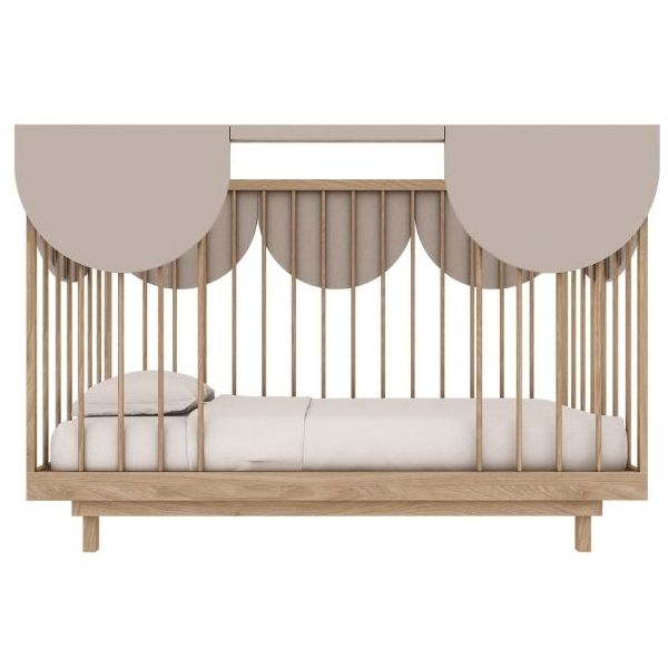 Bloom Convertible Crib 70 x 140 cm - Oak / Cashmere