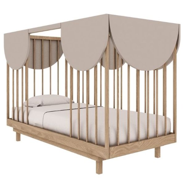Bloom Convertible Crib 70 x 140 cm - Oak / Cashmere