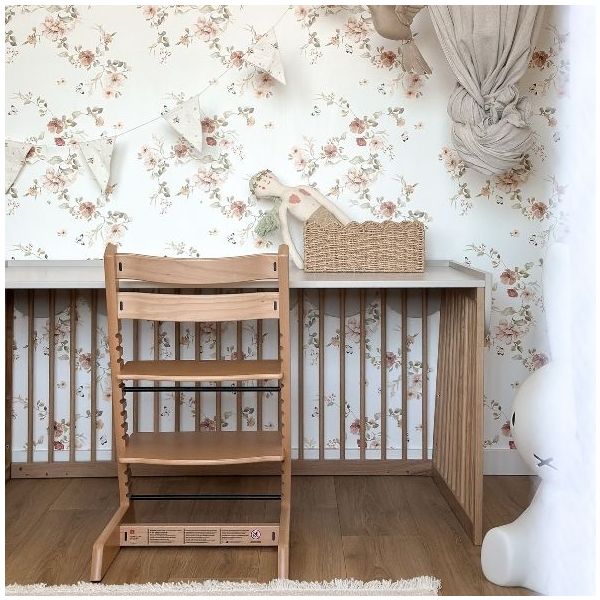 Bloom Convertible Crib 70 x 140 cm - Oak / Cashmere
