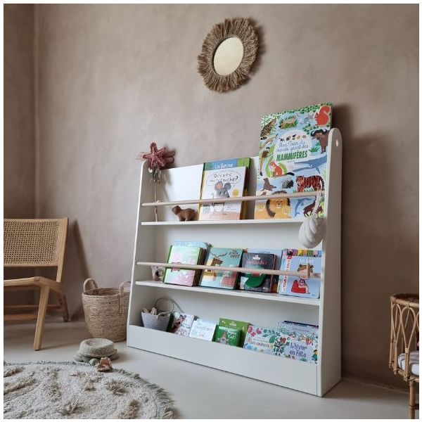 Bookworm Montessori Bookshelf - White