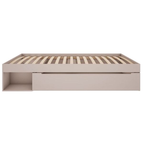 Calma Single Bed with Drawer 90 x 200 cm – Cashmere