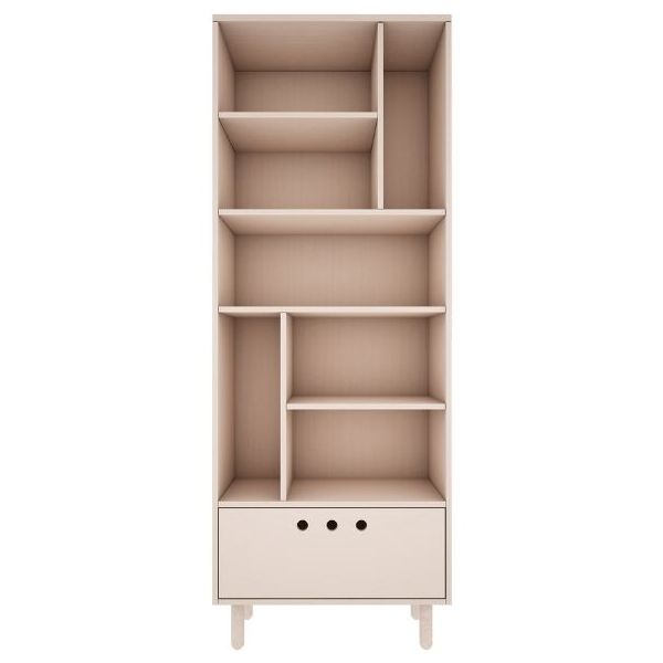 Bibliothèque River - Hêtre / Beige Sable