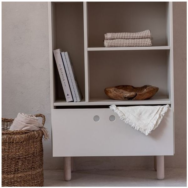 Bibliothèque River - Hêtre / Beige Sable