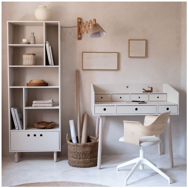 Bibliothèque River - Hêtre / Beige Sable