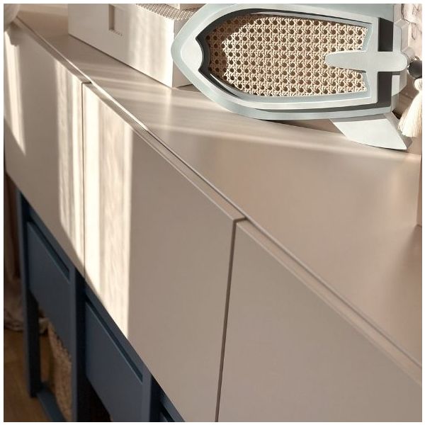 Armoire basse Tweens - Sable / Bleu