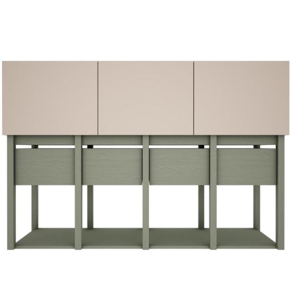 Armoire basse Tweens - Sable / Eucalyptus