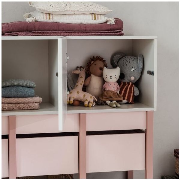 Tweens Low Wardrobe - Sand / Pink