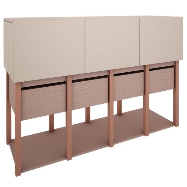 Tweens Low Wardrobe - Sand / Pink