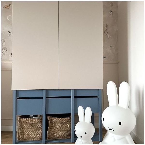 Armoire Tweens - Sable / Bleu