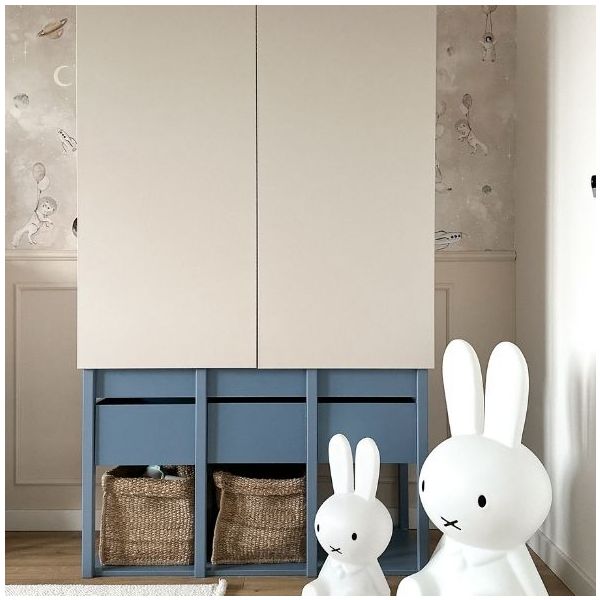 Armoire Tweens - Sable / Bleu
