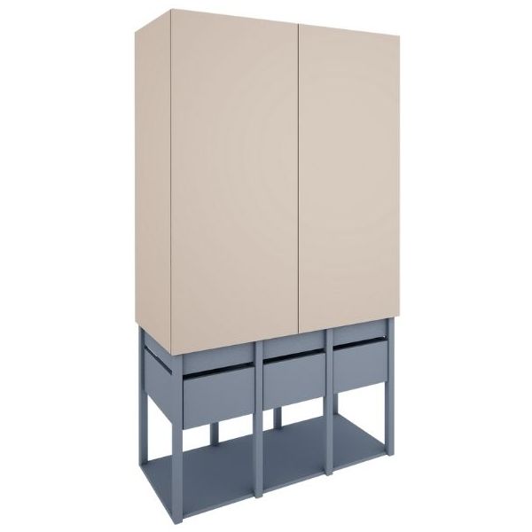 Armoire Tweens - Sable / Bleu