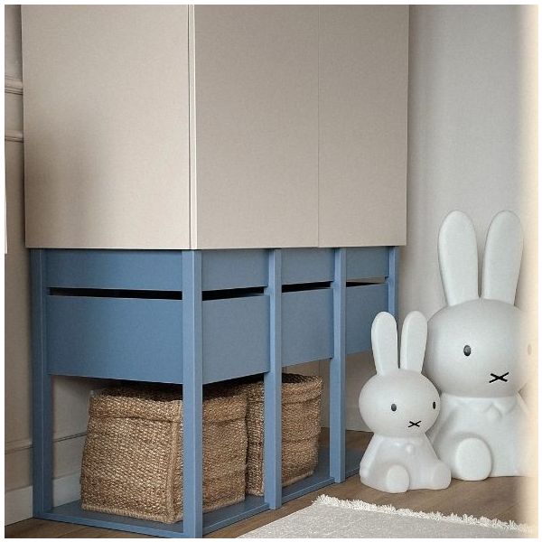 Armoire Tweens - Sable / Bleu