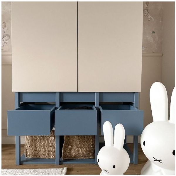 Armoire Tweens - Sable / Bleu
