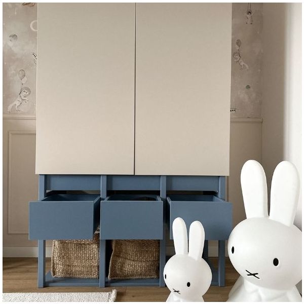 Armoire Tweens - Sable / Bleu