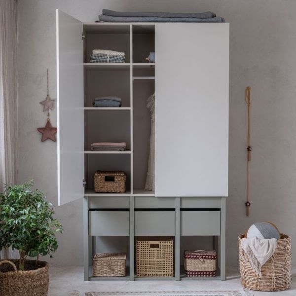 Armoire Tweens - Sable / Eucalyptus