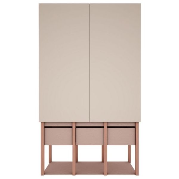 Armoire Tweens - Sable / Rose