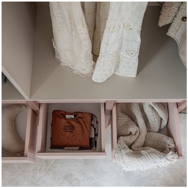 Armoire Tweens - Sable / Rose