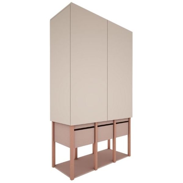 Armoire Tweens - Sable / Rose