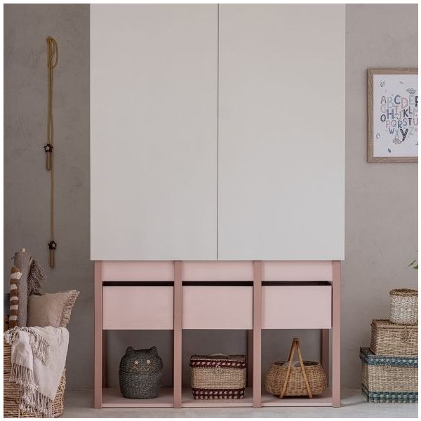 Armoire Tweens - Sable / Rose