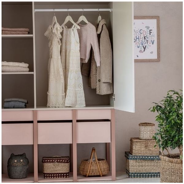Armoire Tweens - Sable / Rose