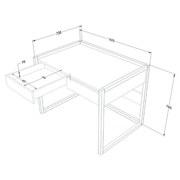 Tweens Desk - Muted Blue - From Age 7