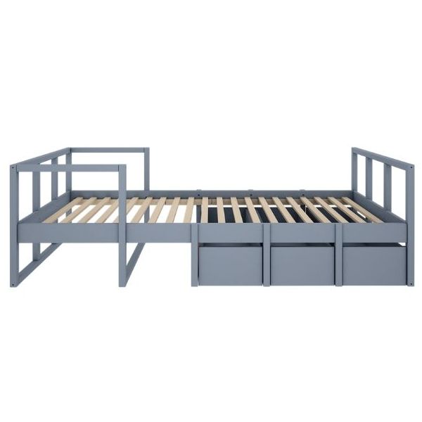 Lit simple Tweens 90 x 200 cm - Bleu