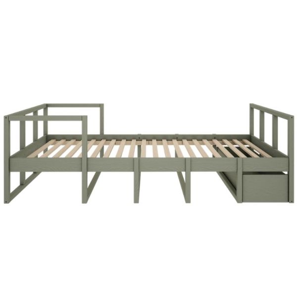 Tiroir de rangement Tweens pour lit 90 x 200 cm - Eucalyptus