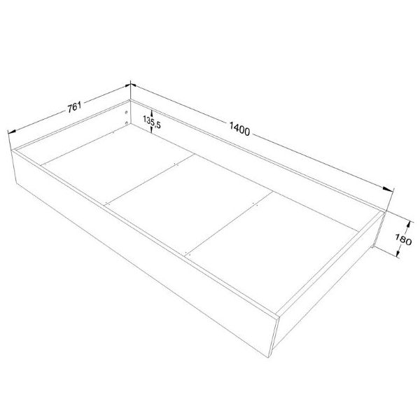 Tweens Storage Drawer for 70 x 140 cm Bed - Muted Blue