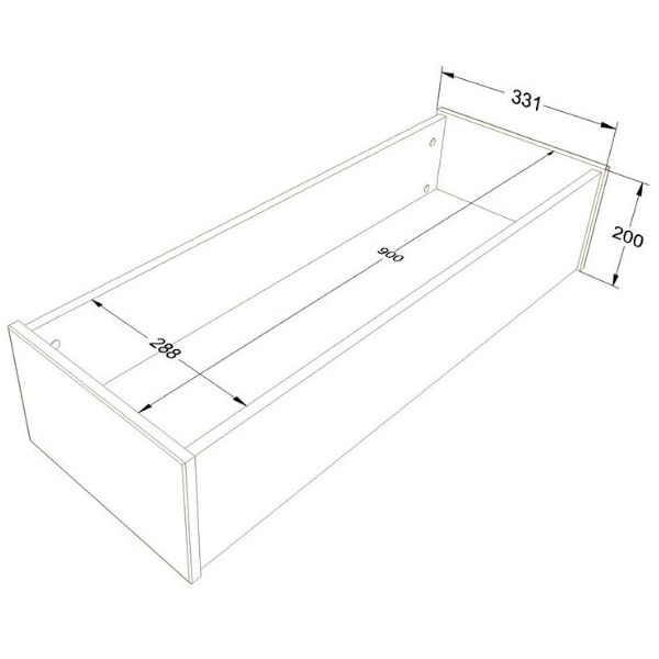 Aufbewahrungsschublade Tweens für Bett 90 x 200 cm - Blau