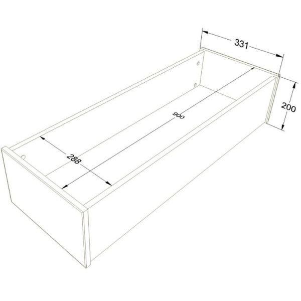 Tiroir de rangement Tweens pour lit 90 x 200 cm - Eucalyptus