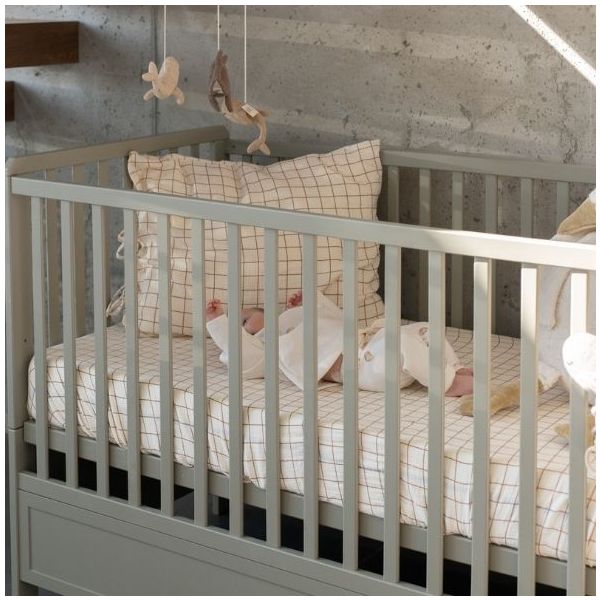 Lit bébé évolutif Vintage 70 x 140 cm - Eucalyptus