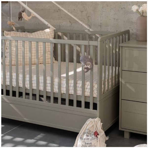 Lit bébé évolutif Vintage 70 x 140 cm - Eucalyptus