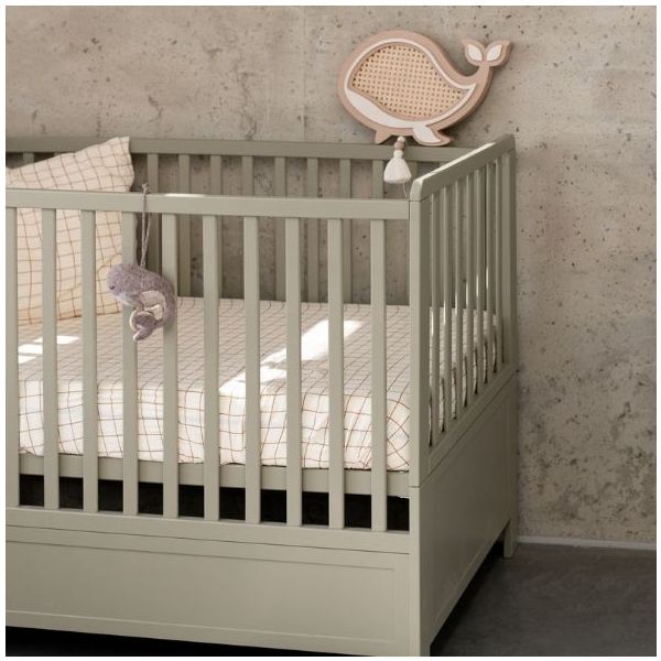 Lit bébé évolutif Vintage 70 x 140 cm - Eucalyptus